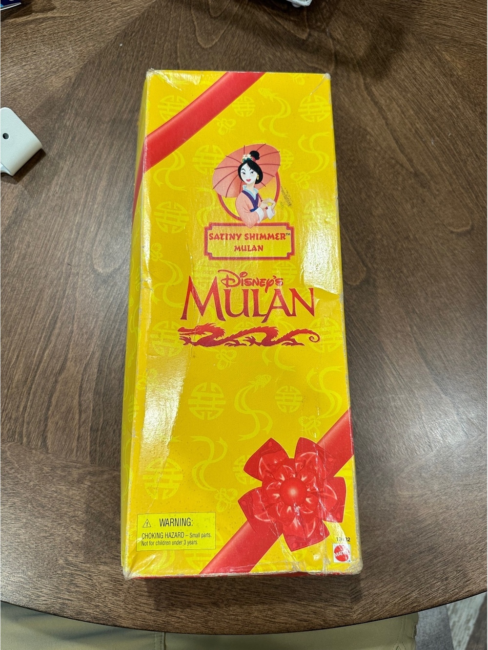 Vintage 1998 Disney Mulan Satiny Shimmer Mulan Doll Mattel NIB Accessories